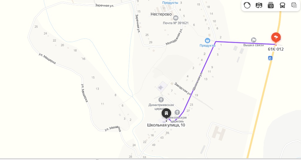 Схема проезда к школе